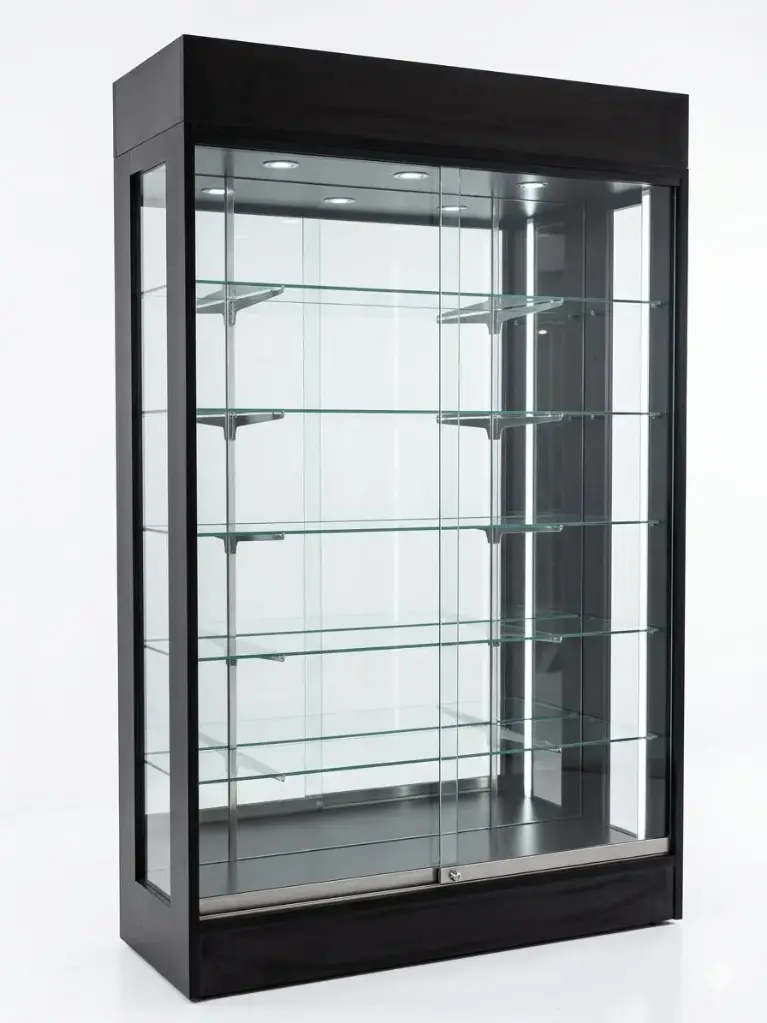 4 Feet Display WOOD  78H  with(Led Light) BLACK