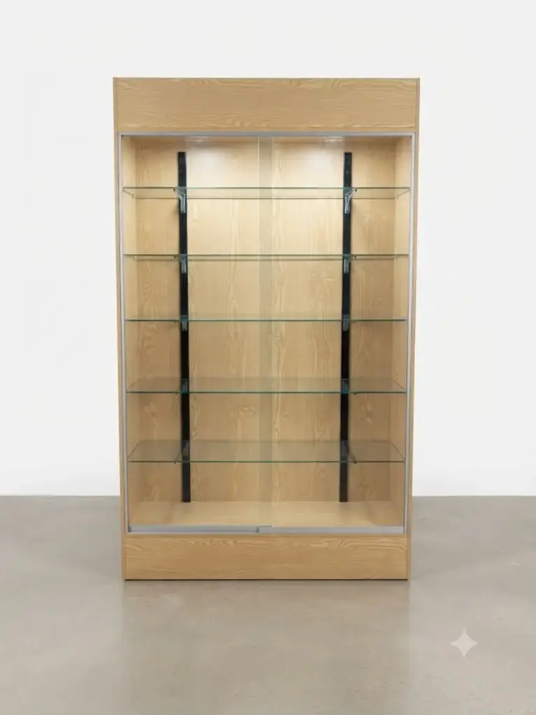 4 Feet Showcase WOOD  78H with(Led Light) WOOD