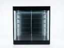 6 Feet Wall Showcase WOOD Glossy (Led light) Black
