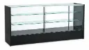 6 Feet Wood Showcases TOP GLASS  D-321 Black