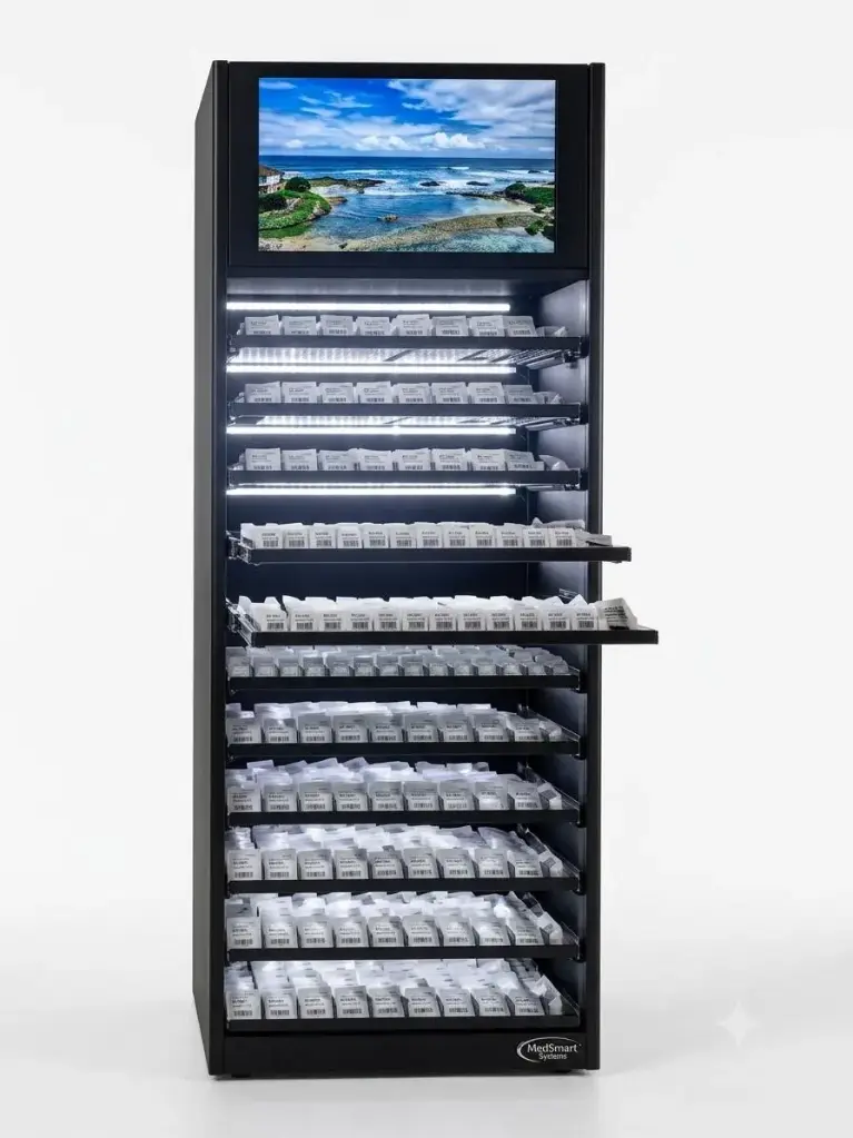 3x7.45 Feet Cigarette Display Screen TV Metal with Pushers