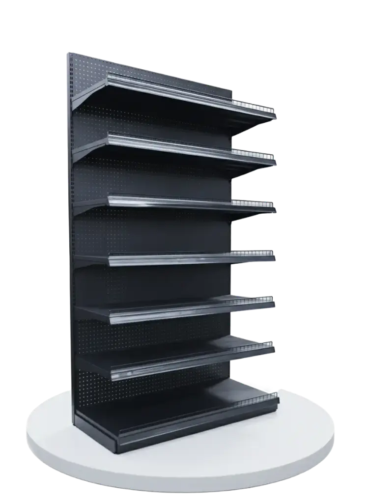 Single-sided Metal Wall Shelf 5 Layers (H 63")X(W40")X(D16") Black