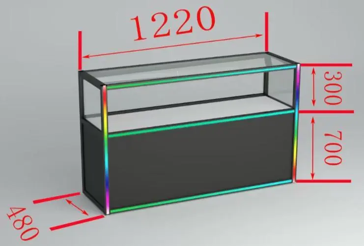 4FT Showcases 1shelf With Neon Lights 