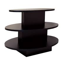 [3 Tier-00001] Floor Display 3Tier Oval D-203 Black