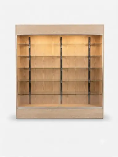 [Wall D-00790] 6 Feet Wall Showcase WOOD Glossy (Led light) Wood