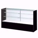 [WOOD S-00602] 6 Feet Wood Showcases TOP GLASS  D-321 Black