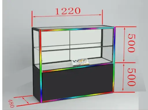 4FT Showcases 2shelf With Neon Lights 