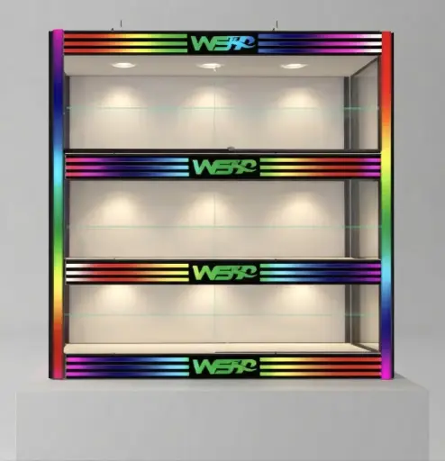 4x7ft Showcase With Neon&music LED 